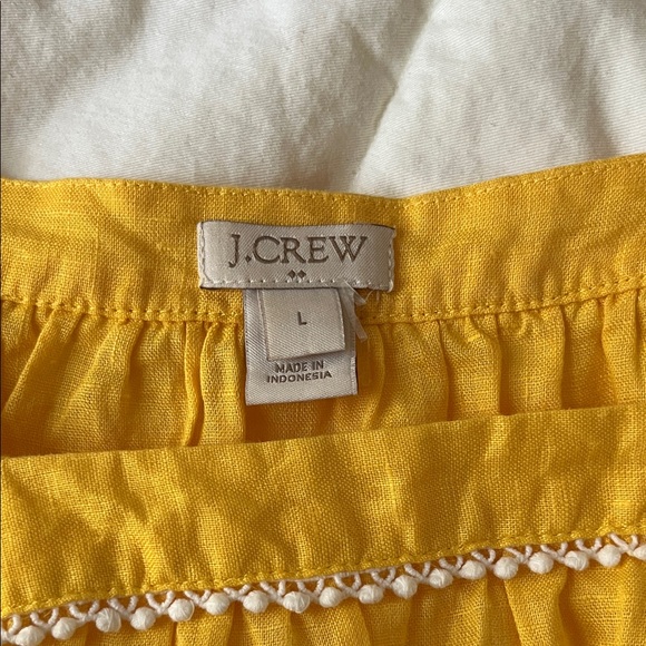 J. Crew Yellow Blouse with White Embroidery - Picture 3 of 6